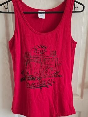 Red Graphic Tank Top